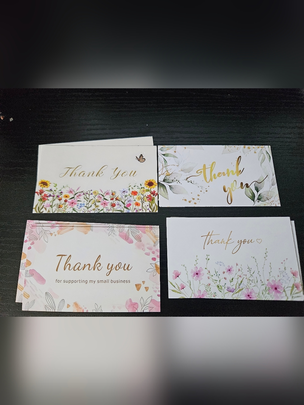 Floral Thank You Card Set - Assorted Pastel Designs